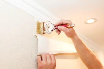 Pose de papier peint à Tanay — revêtements muraux et toiles de verre